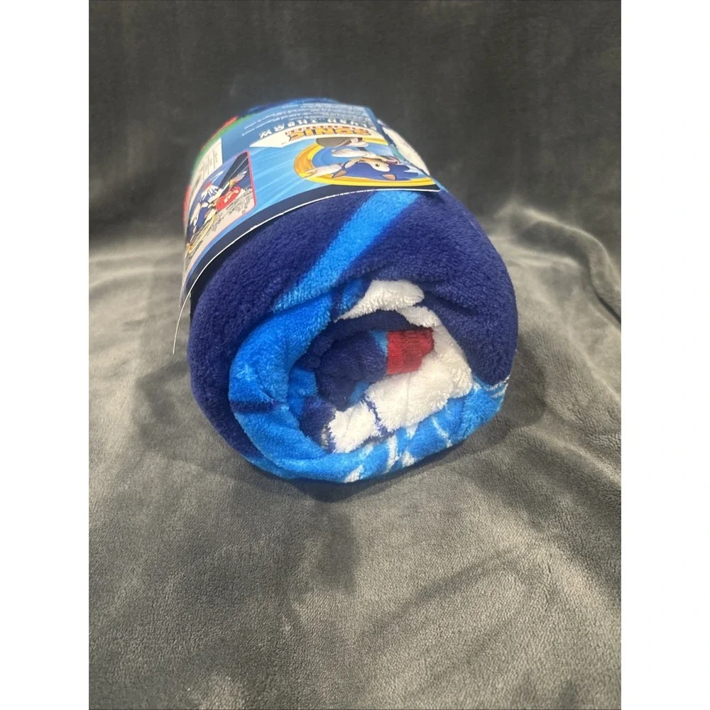 Sonic The Hedgehog Sonic Knuckles Tails Graphic Throw‎ Blanket 46